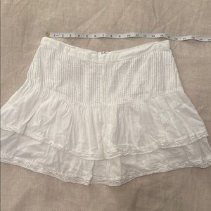 Elegant White Tiered Skirt